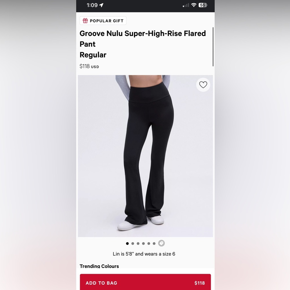 Lululemon Groove pants size 8 Black